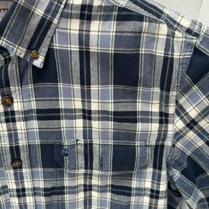 Carhartt Relaxed Fit Gray & Black Plaid SS‎ Button Down Shirt size Large